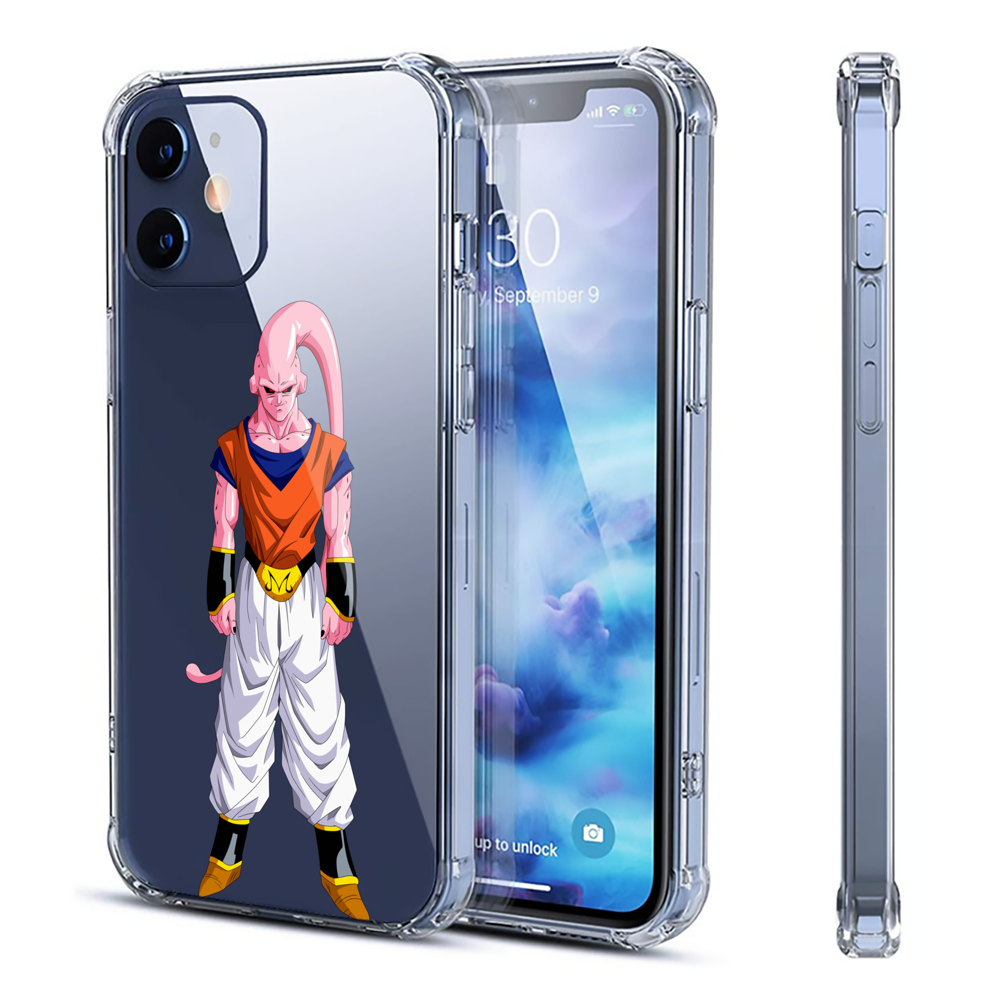 （画像用） ドラゴンボール 魔人ブウ DRAGON BALL Majin Buu 【iPhone 12シリーズ対応】透明スマホケース（クリアソフトケース）